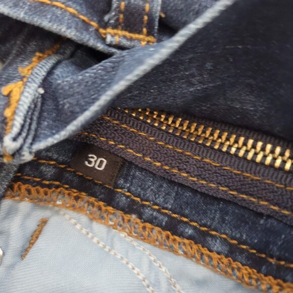 Origin DELTA FLEX JEANS Taper Fighter Fit 30 x 30 Made In USA D68 Medium Wash - Picture 3 of 3